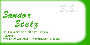 sandor stelz business card